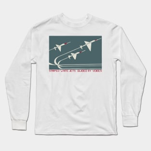 † Striped White Jets Long Sleeve T-Shirt